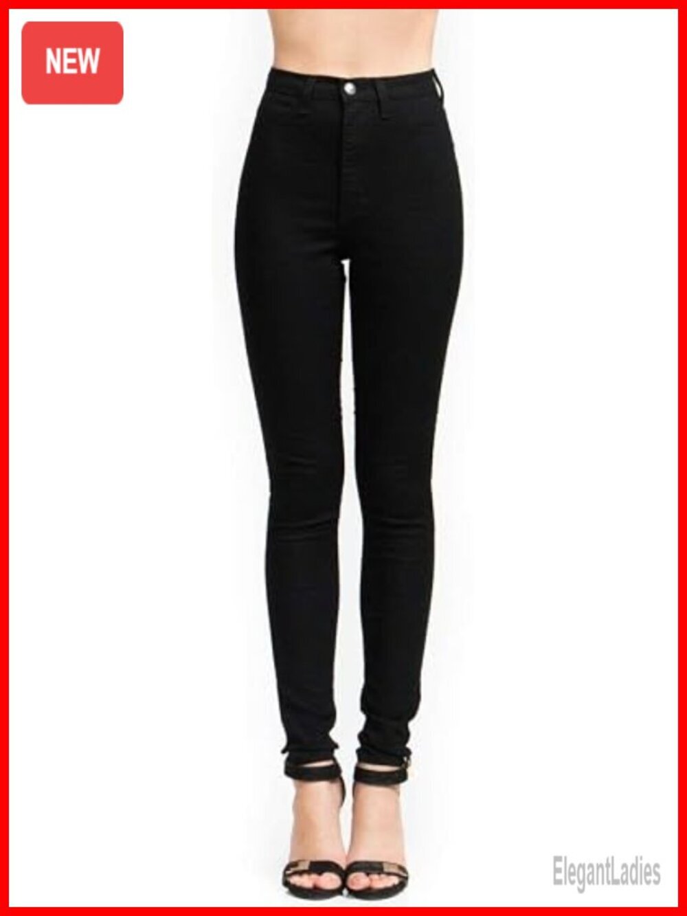 Super Stretch High Waisted Skinny Jeans Classic Casual Slim Fit